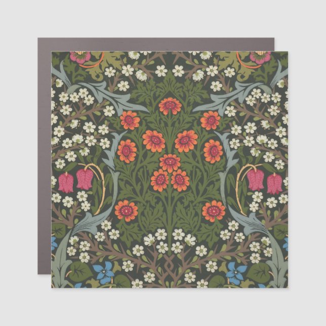 William Morris Blackthorn Garden Flower Classic Car Magnet (Front)