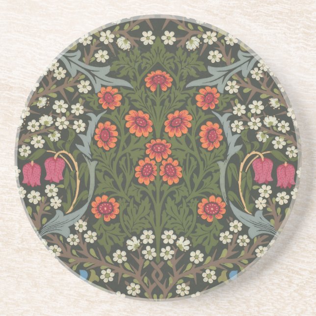 William Morris Blackthorn Garden Flower Classic Coaster (Front)