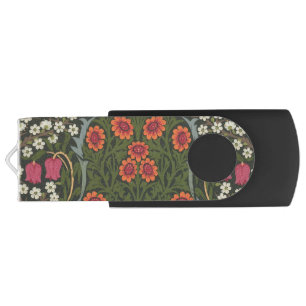 William Morris Blackthorn Garden Flower Classic Flash Drive