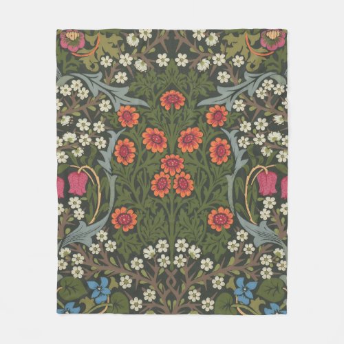 William Morris Blackthorn Garden Flower Classic Fleece Blanket