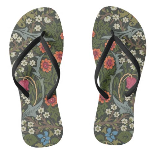 William Morris Blackthorn Garden Flower Classic Flip Flops