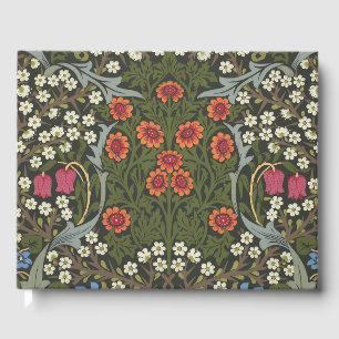William Morris Blackthorn Garden Flower Classic Guest Book