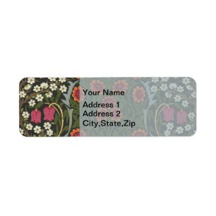 William Morris Blackthorn Garden Flower Classic Label