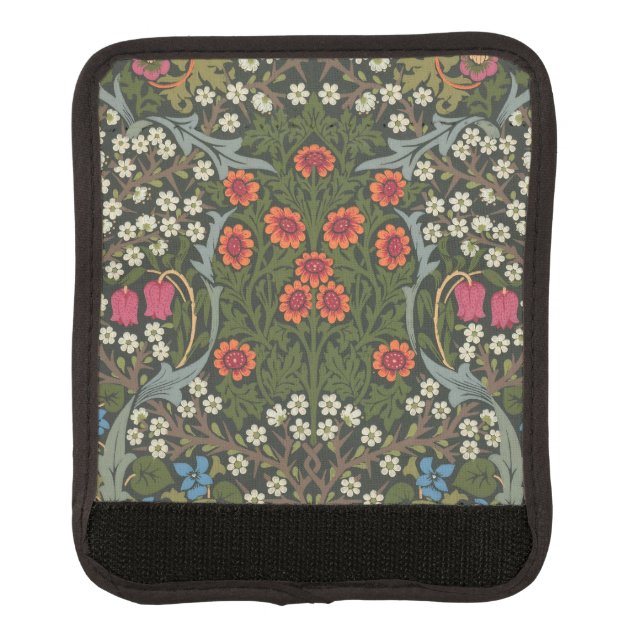 William Morris Blackthorn Garden Flower Classic Luggage Handle Wrap (Front)