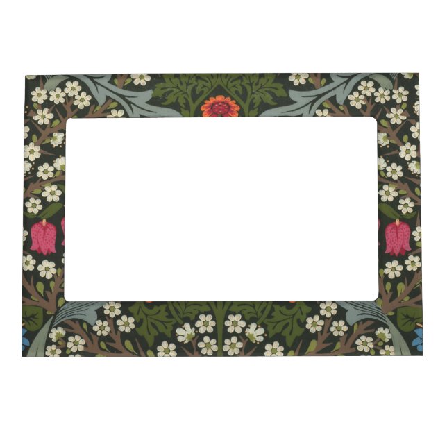 William Morris Blackthorn Garden Flower Classic Magnetic Frame (Front)