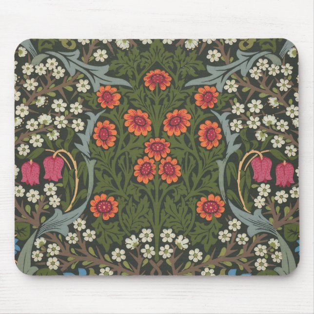 William Morris Blackthorn Garden Flower Classic Mouse Pad (Front)