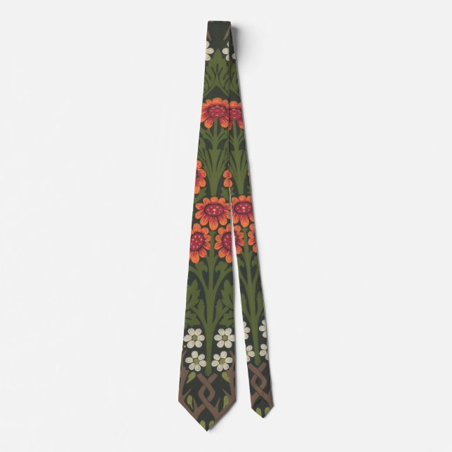 William Morris Blackthorn Garden Flower Classic Neck Tie (Front)