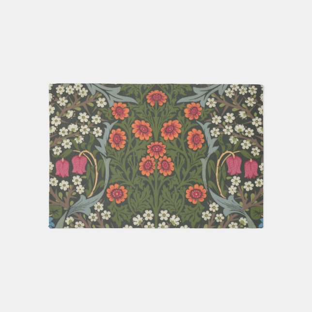 William Morris Blackthorn Garden Flower Classic Outdoor Rug (Front)