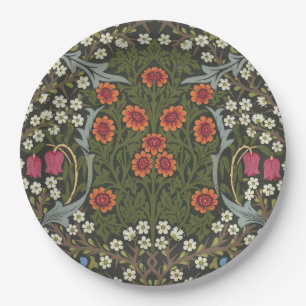 William Morris Blackthorn Garden Flower Classic Paper Plates
