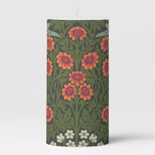 William Morris Blackthorn Garden Flower Classic Pillar Candle