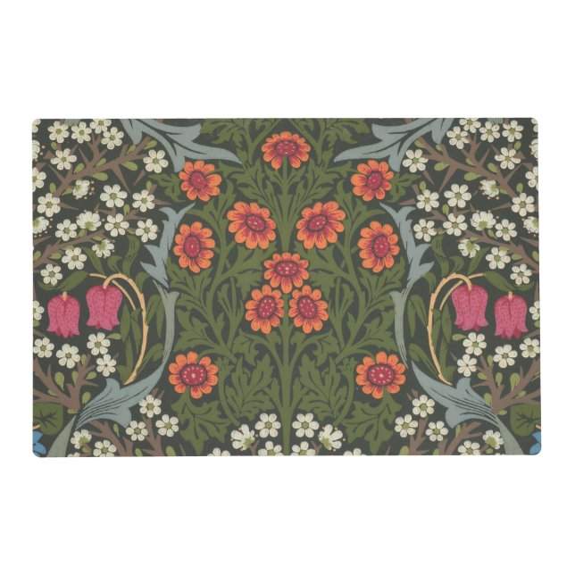 William Morris Blackthorn Garden Flower Classic Placemat (Front)
