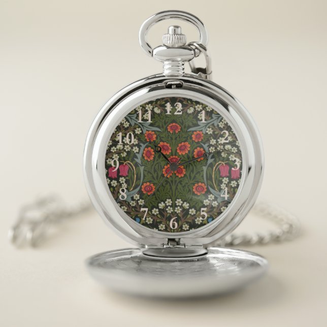 William Morris Blackthorn Garden Flower Classic Pocket Watch (Inside)