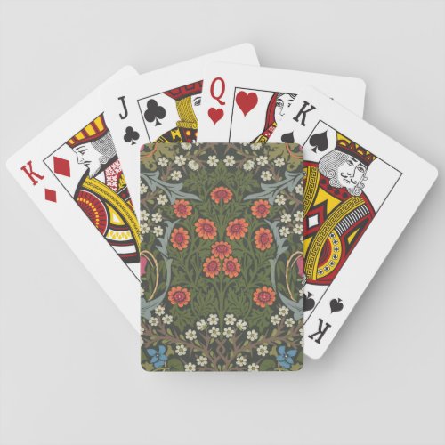 William Morris Blackthorn Garden Flower Classic Poker Cards