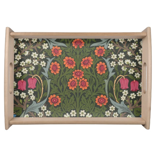 William Morris Blackthorn Garden Flower Classic Serving Tray (Front)