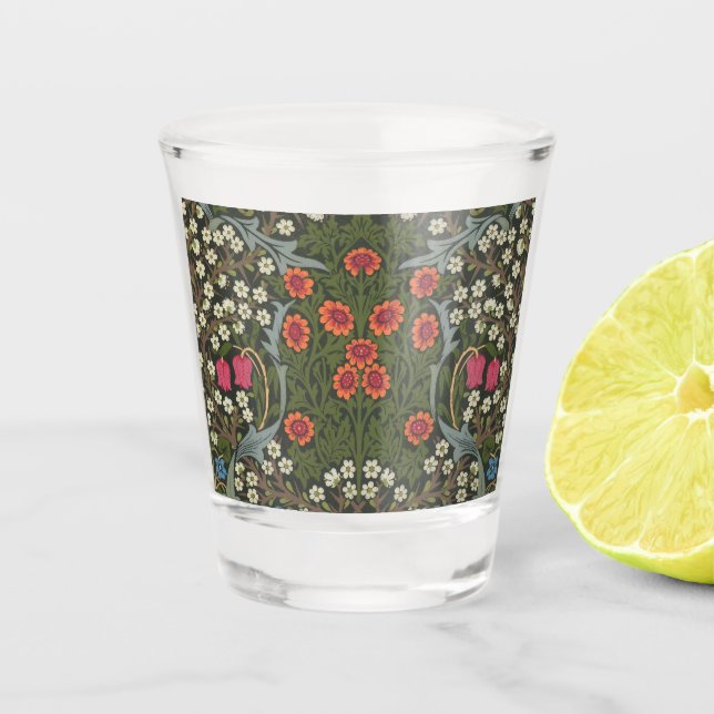 William Morris Blackthorn Garden Flower Classic Shot Glass (Front)