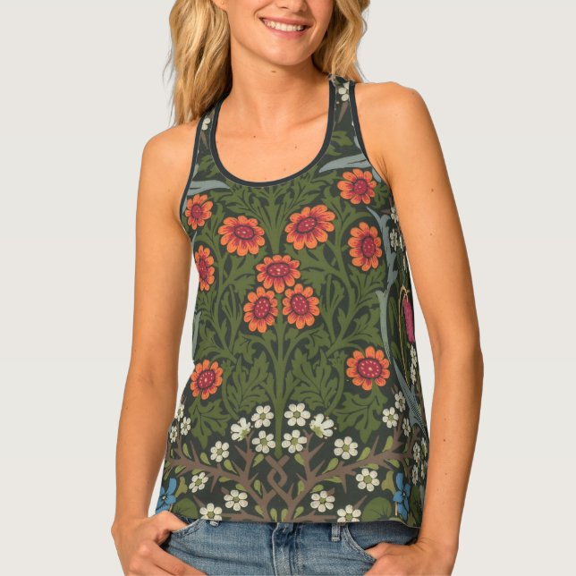 William Morris Blackthorn Garden Flower Classic Tank Top (Front)
