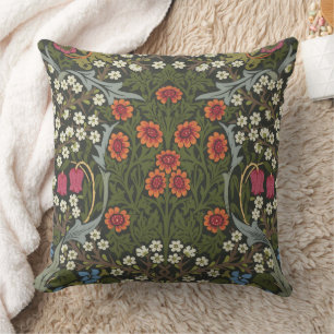 William Morris Blackthorn Garden Flower Classic Throw Pillow