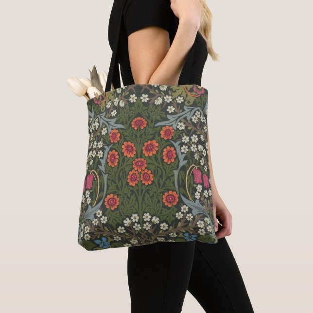 William Morris Blackthorn Garden Flower Classic Tote Bag (Close Up)