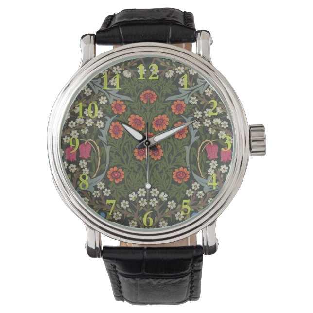 William Morris Blackthorn Garden Flower Classic Watch (Front)