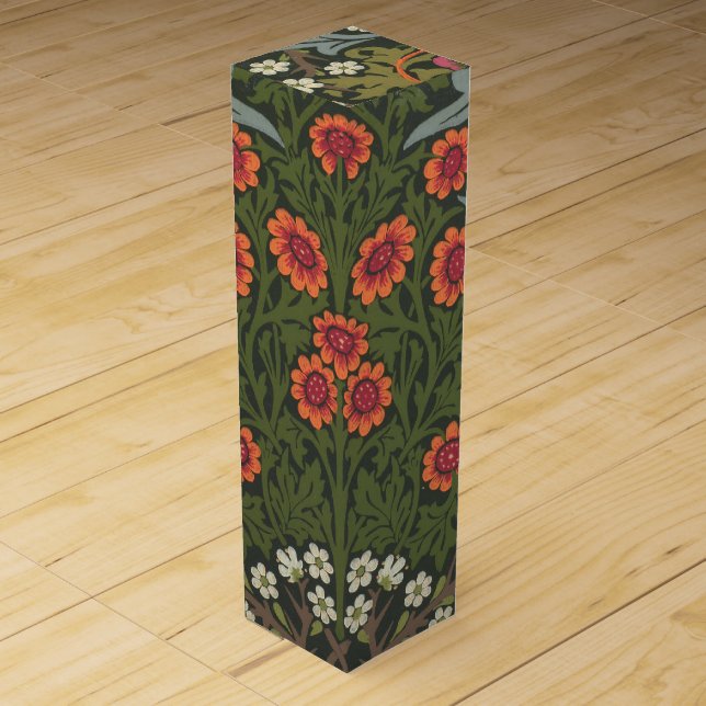 William Morris Blackthorn Garden Flower Classic Wine Box (Front)