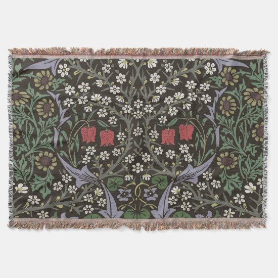 William Morris Blackthorn Tapestry Art Print Throw Blanket