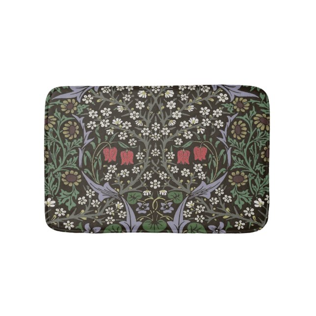 William Morris Blackthorn Tapestry Floral Bathroom Mat (Front)