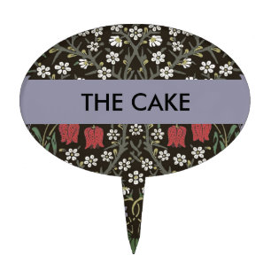 William Morris Blackthorn Tapestry Floral Cake Topper