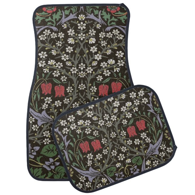 William Morris Blackthorn Tapestry Floral Car Mat (Set)