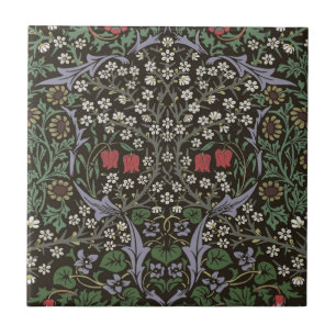 William Morris Blackthorn Tapestry Floral Ceramic Tile
