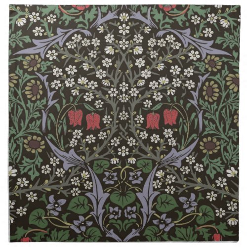 William Morris Blackthorn Tapestry Floral Cloth Napkin