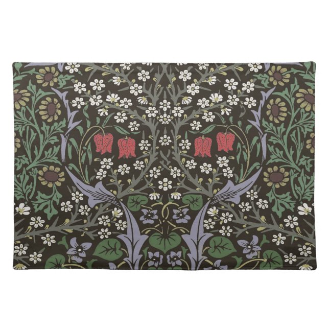 William Morris Blackthorn Tapestry Floral Cloth Placemat (Front)