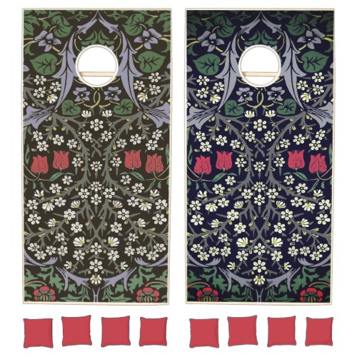 William Morris Blackthorn Tapestry Floral Cornhole Set