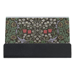 William Morris Blackthorn Tapestry Floral Desk Business Card Holder