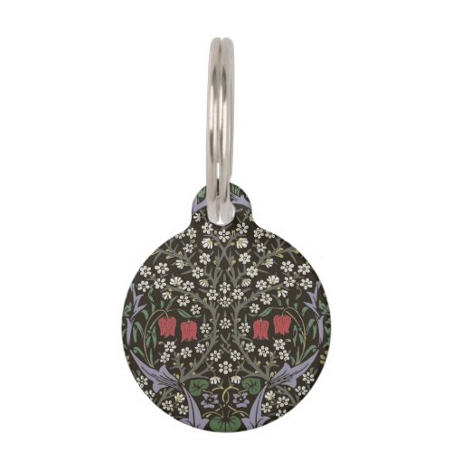 William Morris Blackthorn Tapestry Floral Pet ID Tag