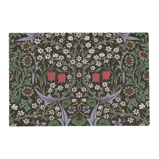 William Morris Blackthorn Tapestry Floral Placemat (Front)