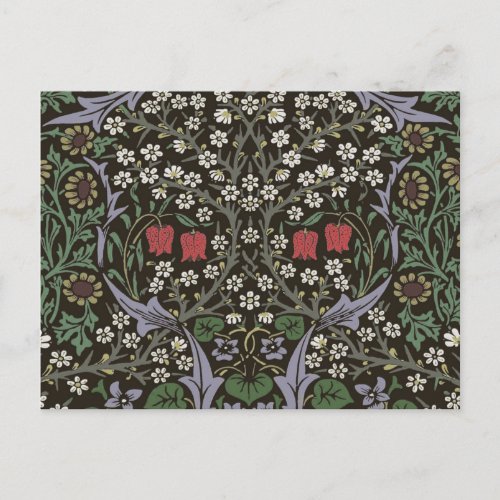 William Morris Blackthorn Tapestry Floral Postcard