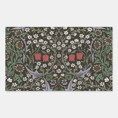 William Morris Blackthorn Tapestry Floral Rectangular Sticker