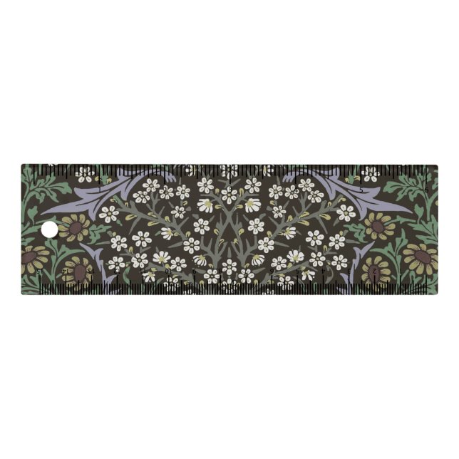 William Morris Blackthorn Tapestry Floral Ruler (Front)