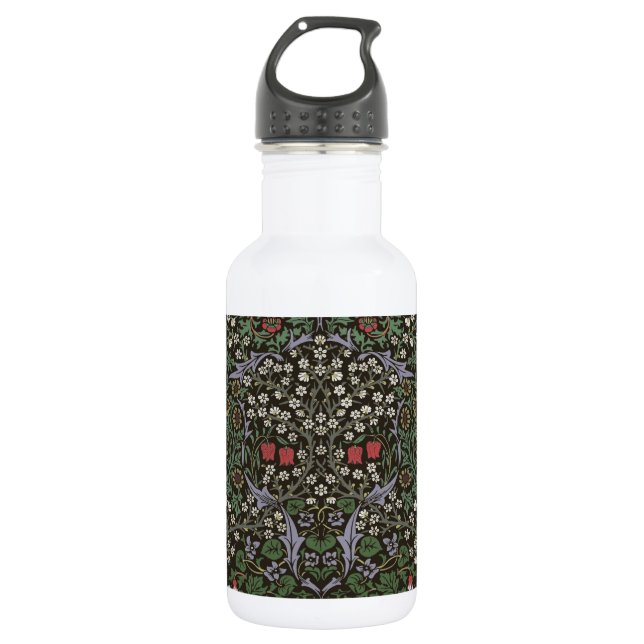 William Morris Blackthorn Tapestry Floral Water Bottle (Front)