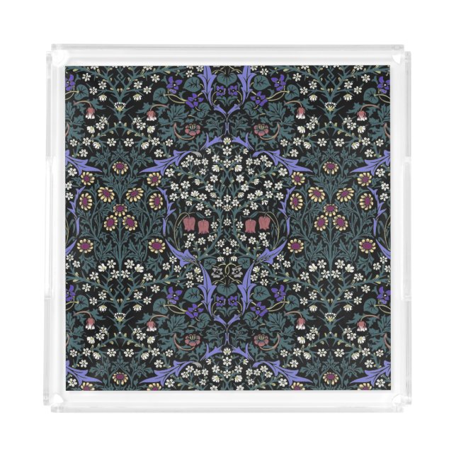 William Morris Blackthorn Victorian Gothic Acrylic Tray (Front)