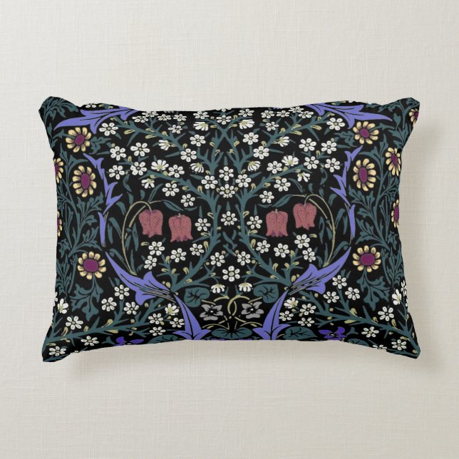 William Morris Blackthorn Victorian Wallpaper Accent Pillow (Front)