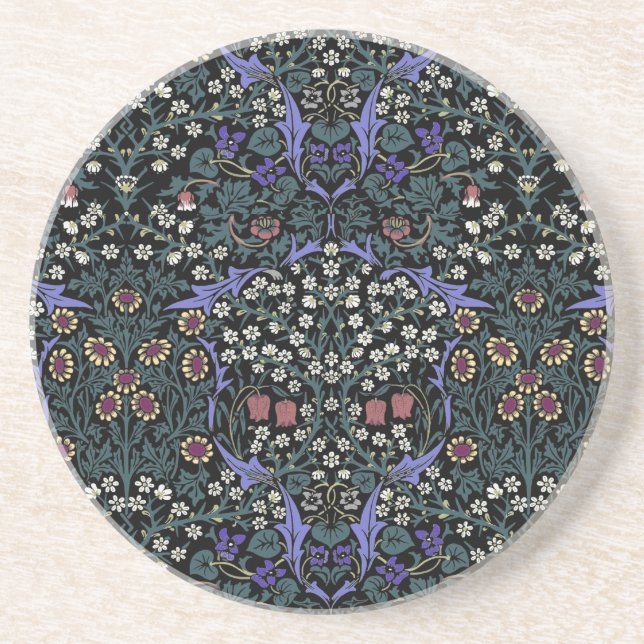 William Morris Blackthorn Victorian Wallpaper Coaster (Front)