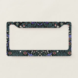 William Morris Blackthorn Victorian Wallpaper License Plate Frame