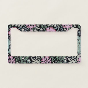 William Morris Blackthorn Victorian Wallpaper License Plate Frame