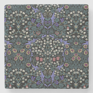 William Morris Blackthorn Victorian Wallpaper Stone Coaster