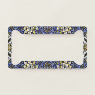 William Morris Blue and Gold Tulip Willow Design License Plate Frame