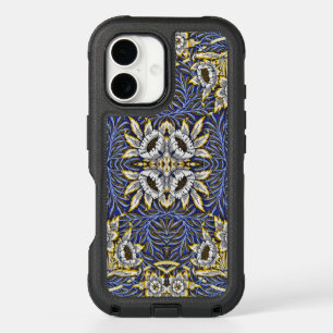 William Morris Blue and Gold Tulip Willow Design iPhone 16 Case