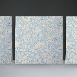 William Morris Blue Art Nouveau Floral Pattern Ceramic Tile