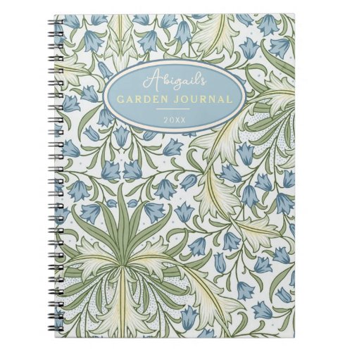 William Morris Blue Bellfower Garden Journal