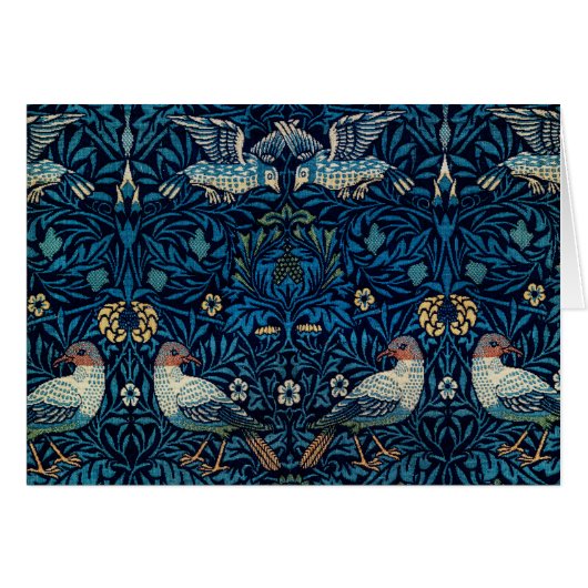 William Morris Blue Birds Floral Tapestry Classic Cards (Front Horizontal)